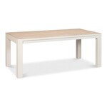 Outside The Box 78" Extends To 116" Duncan White W/ Natural Top Pine Wood Dining Table