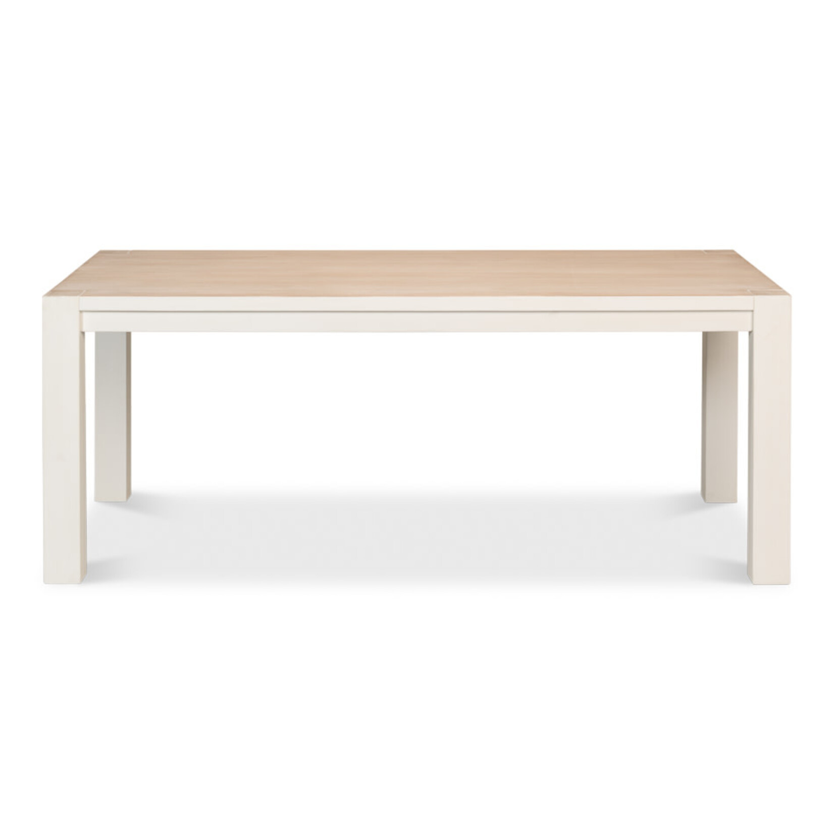 Outside The Box 78" Extends To 116" Duncan White W/ Natural Top Pine Wood Dining Table