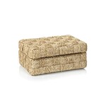Outside The Box 9x6x4 Natural Abaca Rope & Suede Interior Hinged Box