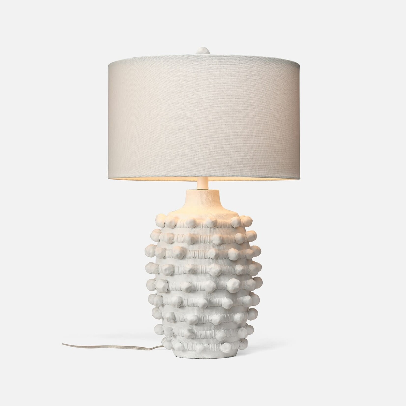 Outside The Box 27" Made Goods Leah Matte White Resin Table Lamp