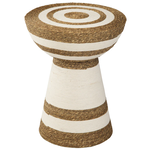 Outside The Box 16x20 Jayce Natural & White Jute Rope Accent Table