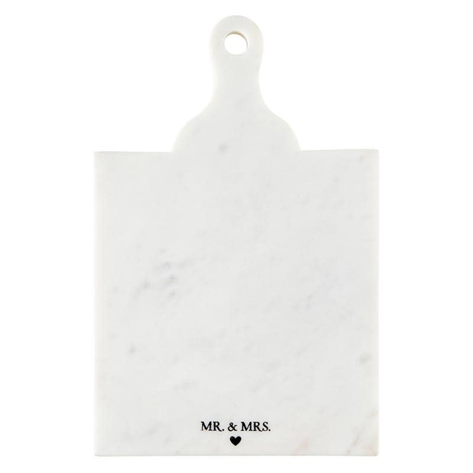 Outside The Box 11x7 Solid White Marble "Mr. & Mrs." Board With Handle
