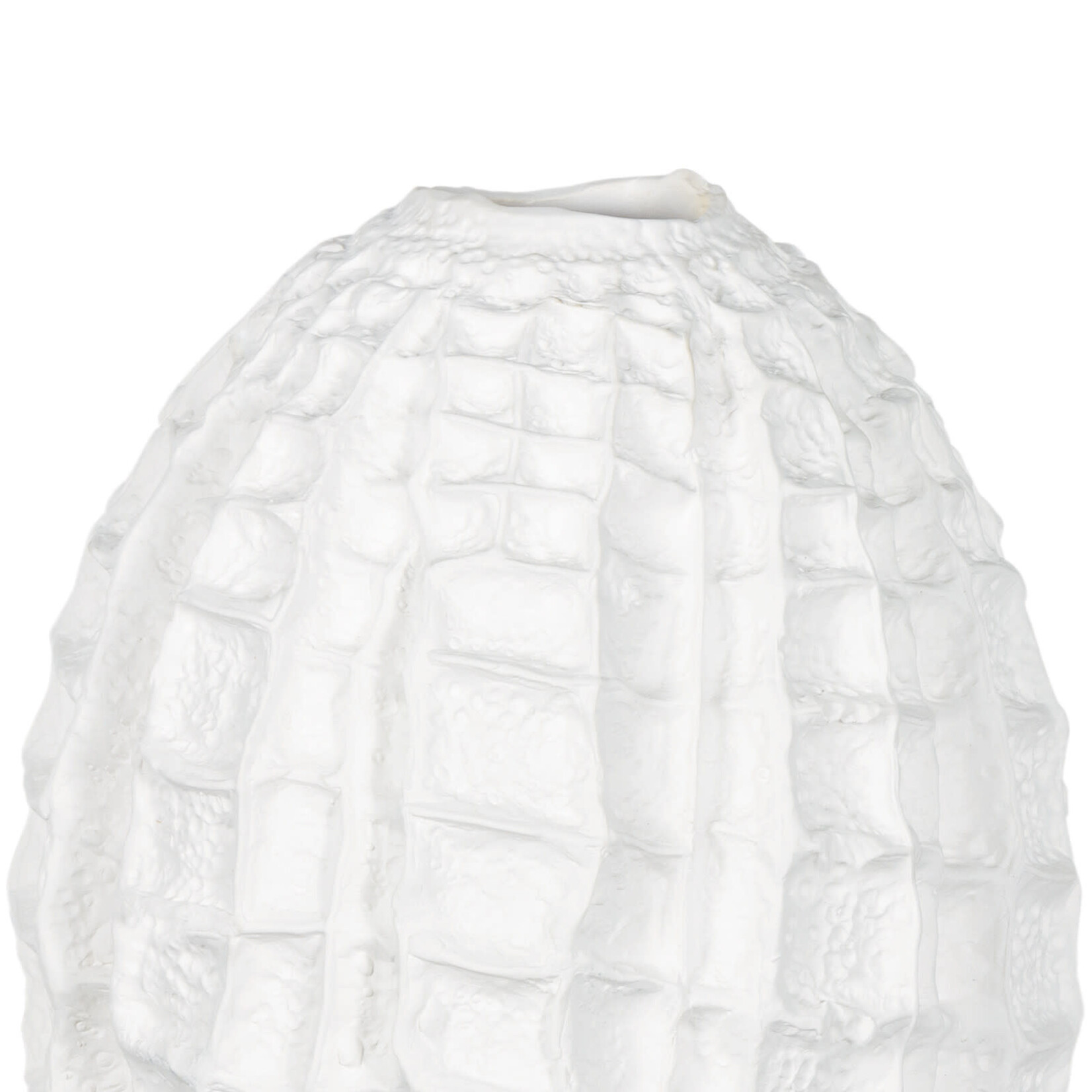 Outside The Box 11" Regina Andrew Caspian Textured White Ceramic. Vase