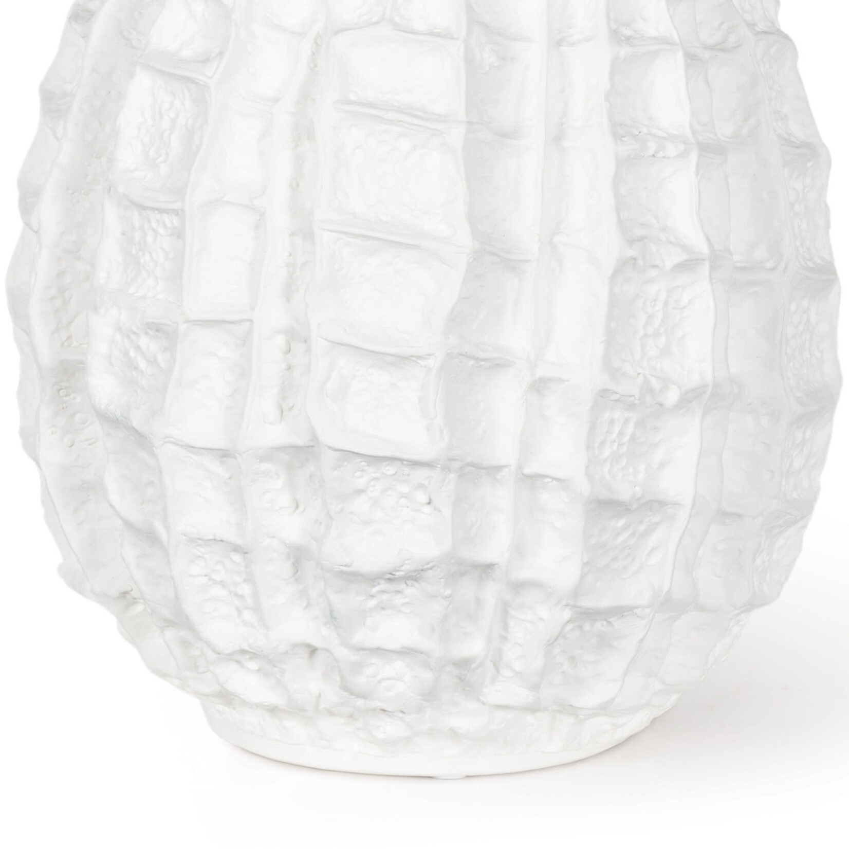 Outside The Box 11" Regina Andrew Caspian Textured White Ceramic. Vase