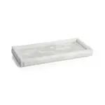 Outside The Box 14 x 7 Cote D'Azur White Alabaster Vanity Tray