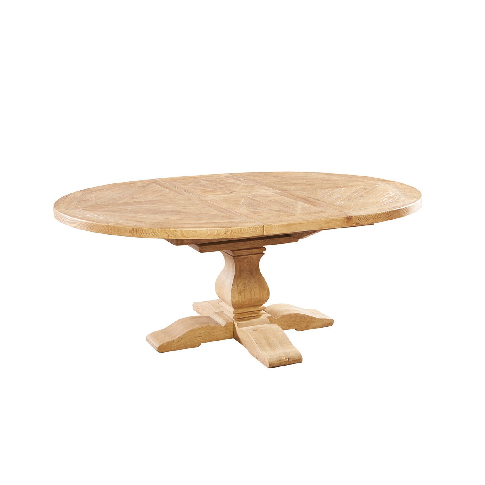 Outside The Box 60" Extends To 78" Manor House Natural Reclaimed Pine Round Dining Table