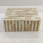 Outside The Box 8x6 White & Natural Bone Inlay Decorative Box