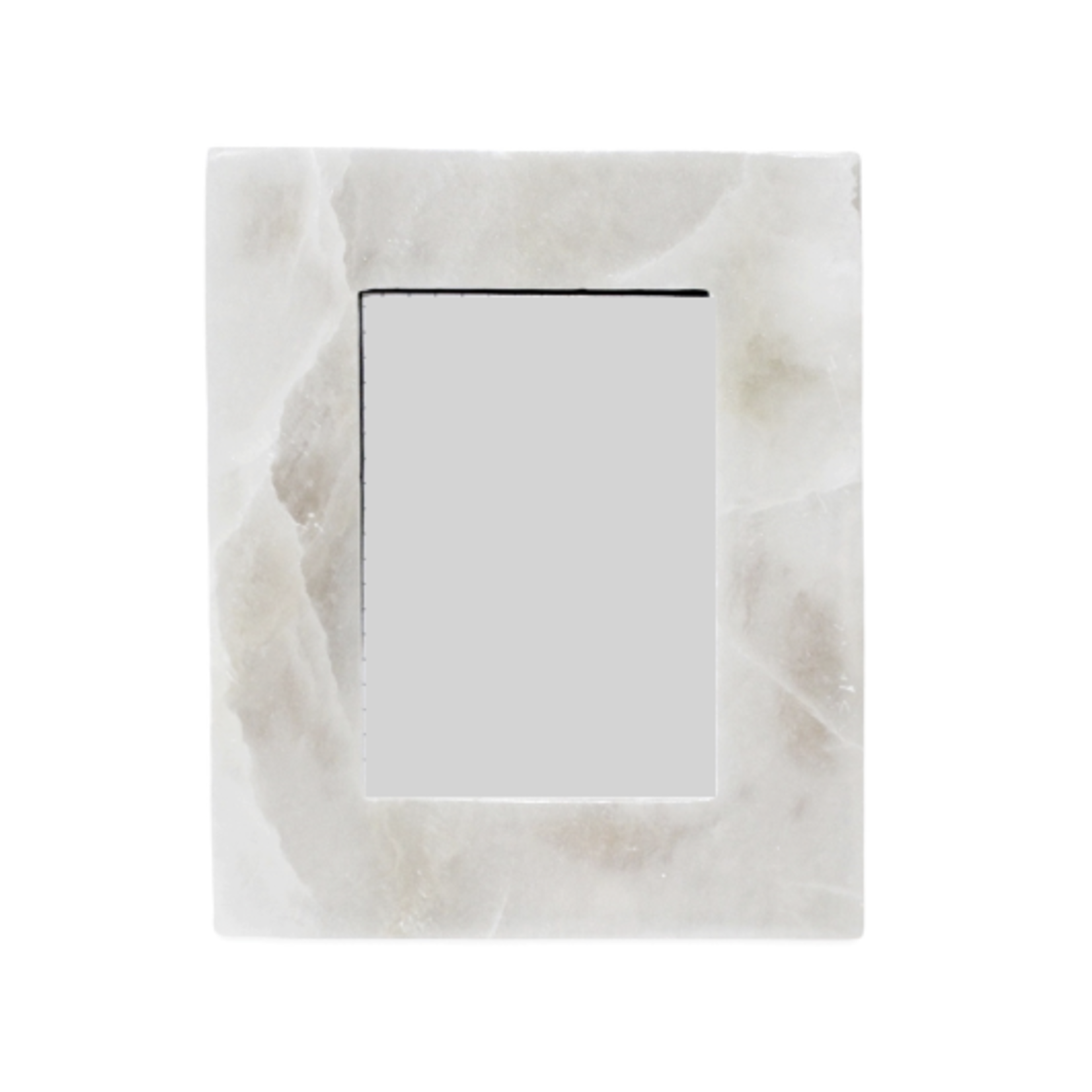 Outside The Box 4x6 White Solid Alabaster Photo Frame