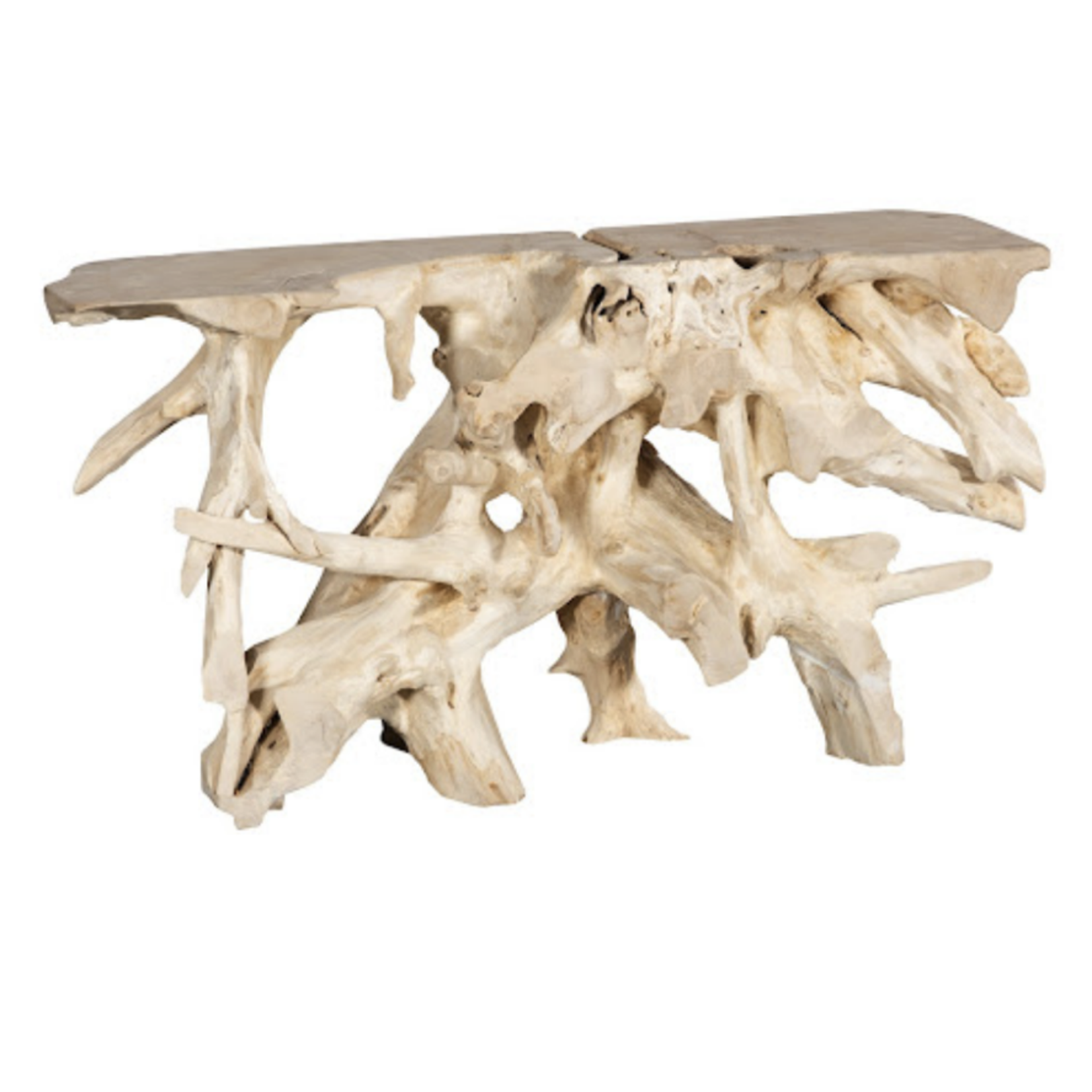 Outside The Box 60x16x32 Bleached Teak Root Console Table #1