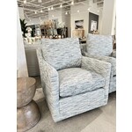 Outside The Box Miles Sultan Lagoon Performance Fabric Trillium XL Swivel Glider Accent Chair - Upholstered