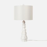 Outside The Box 30" Made Goods Dawson Pebbled Matte White Resin Table Lamp