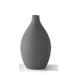 Outside The Box 9" Matte Gray Tapered Metal Vase