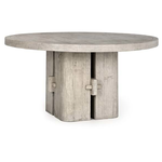 Outside The Box 60" Rosemount Reclaimed Pine White Wash Round Dining Table