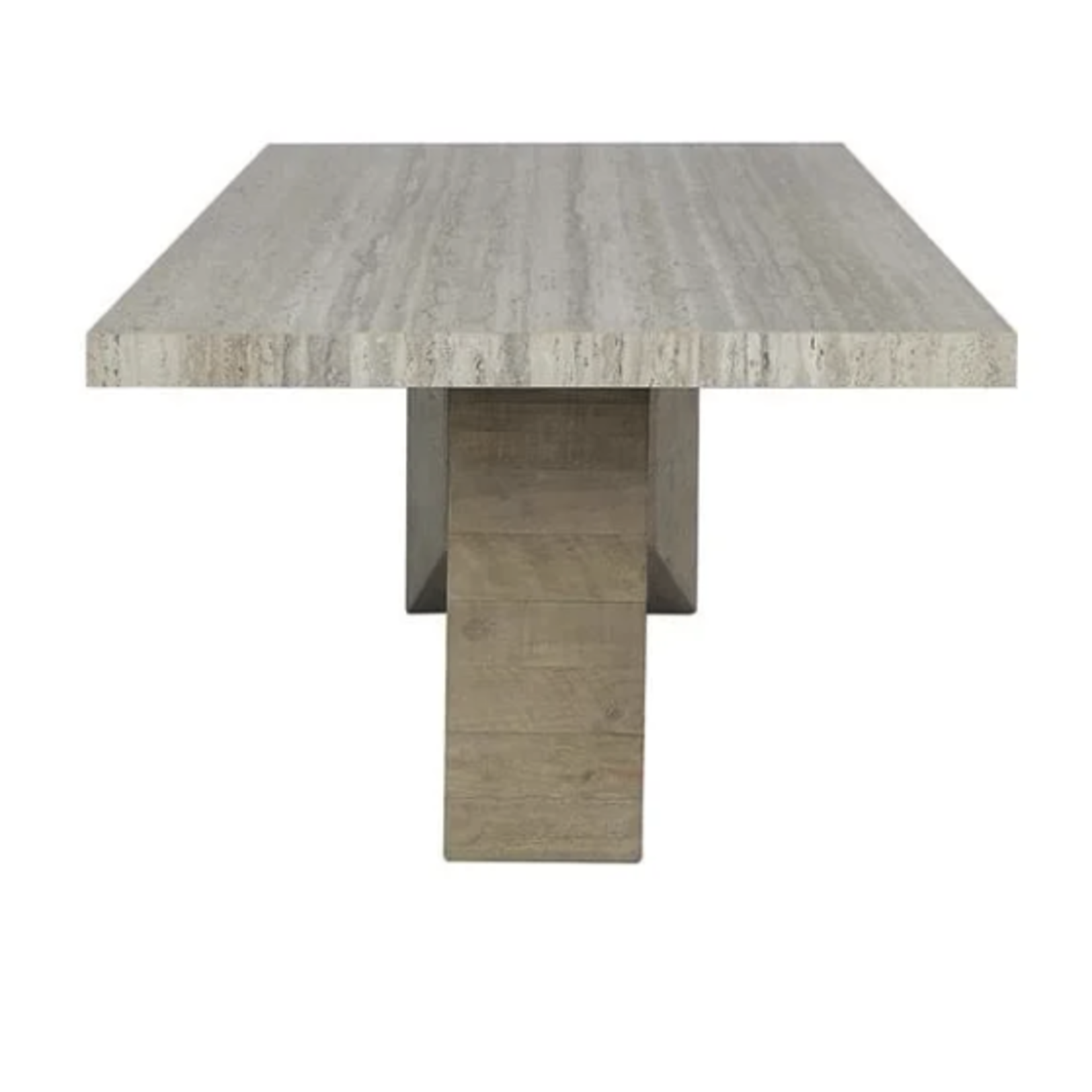 Outside The Box 84x43 Ravenna Reclaimed Pine & Concrete Laminate Rectangular Dining Table
