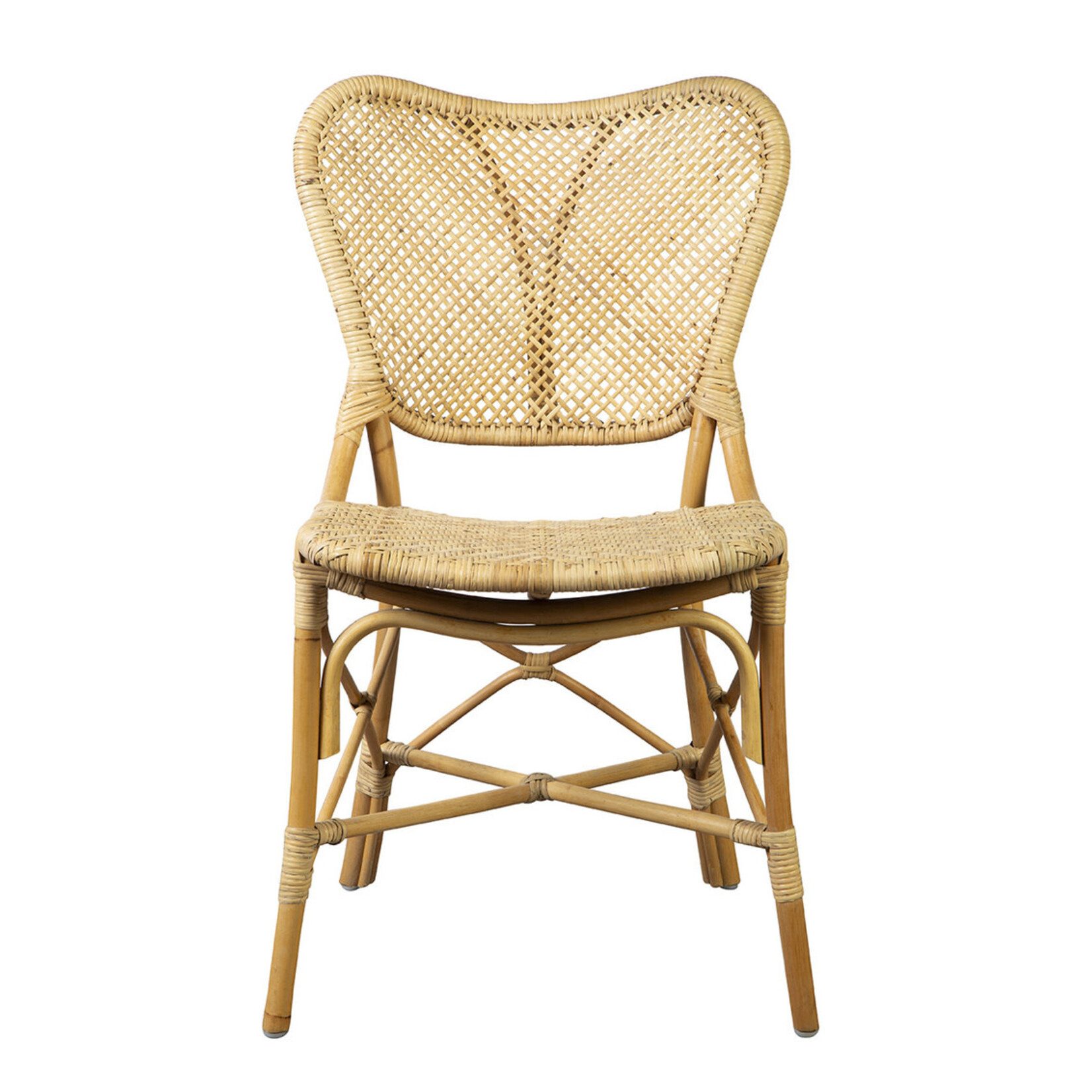 Outside The Box Volusia Natural Rattan Armless Dining Chair