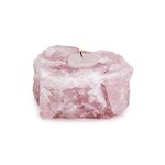Outside The Box 5" Rose Quartz Crystal Tea Light Candle Holder