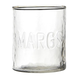 Outside The Box 4" Hammered " Margs" Hand Blown Drinking Glass
