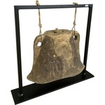 Outside The Box 14x4x14 Solid Mango Wood Bell On Iron Stand