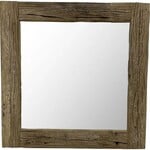 Outside The Box 32x28 Natural Solid Mango Wood Mirror