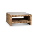 Outside The Box 36x36x17 Tuscan Rush Coffee Table W/ Glass Top
