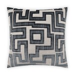 Outside The Box 24x24 Modernist Square Feather Down Pillow In Steel