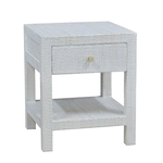 Outside The Box 20x20x24 Set Of 2 Kagu Mahogany 1 Drawer Nightstand Wrapped In White Wash - RWWS