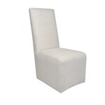Outside The Box Parsons Nomad Snow Crypton Performance Armless Dining Side Chair W / Casters