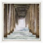 Outside The Box 43x43 Trowbridge Under The Pier Art White Frame With Linen Slip