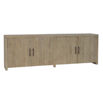 Outside The Box 94x20x31 Tuscan Solid Teak Wood 4 Door Sideboard In Natural - TNT
