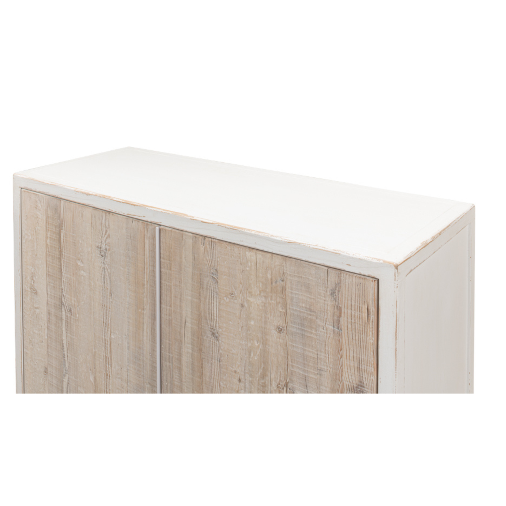 Outside The Box 50x20x35 Stefano Reclaimed Pine Wood White Wash Commode