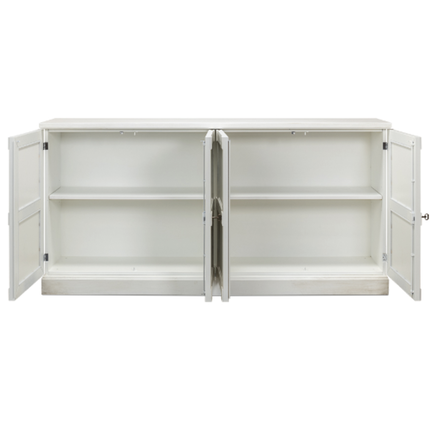 Outside The Box 75x15x37 Sarreid Lionisio Solid Wood Cortina White 4 Door Buffet