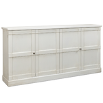 Outside The Box 75x15x37 Sarreid Lionisio Solid Wood Cortina White 4 Door Buffet