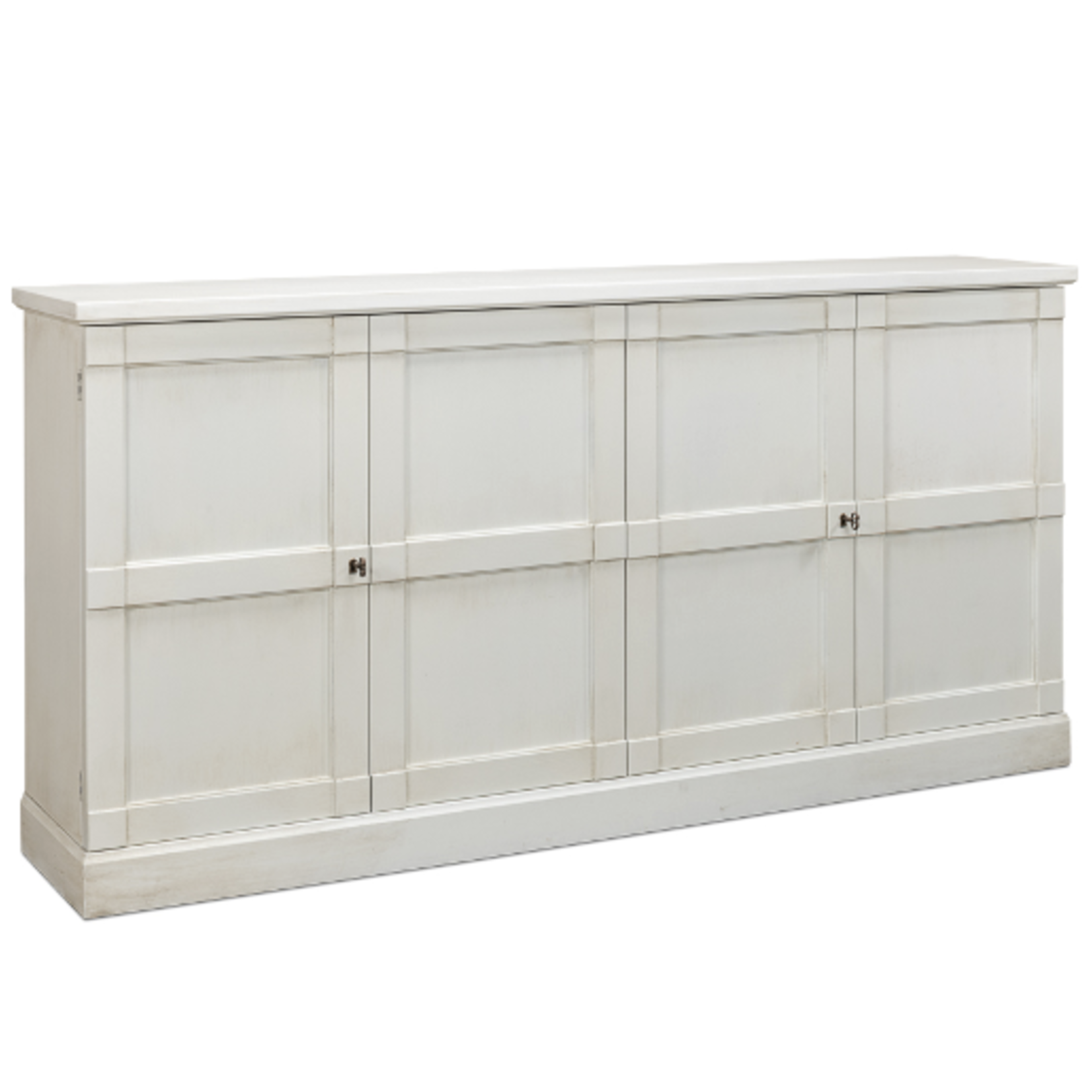 Outside The Box 75x15x37 Sarreid Lionisio Solid Wood Cortina White 4 Door Buffet