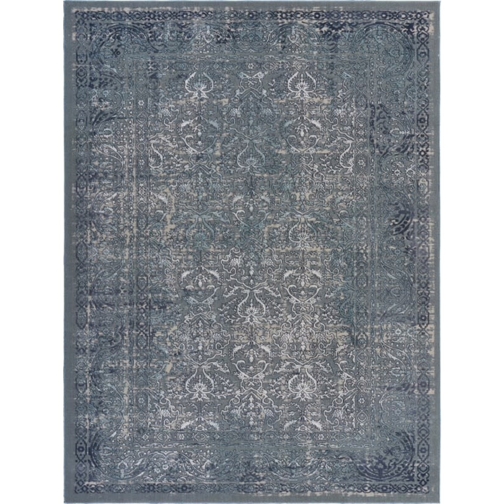 Outside The Box 2' 2" x 7' 7" Imagine 100% Polyester & Cotton Back Area Runner In Cp Niagara Blue - 81511