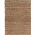 Outside The Box 5’ x 8’ Natural Fiber 100% Jute & Cotton Back Area Rug In Bright White - 03379