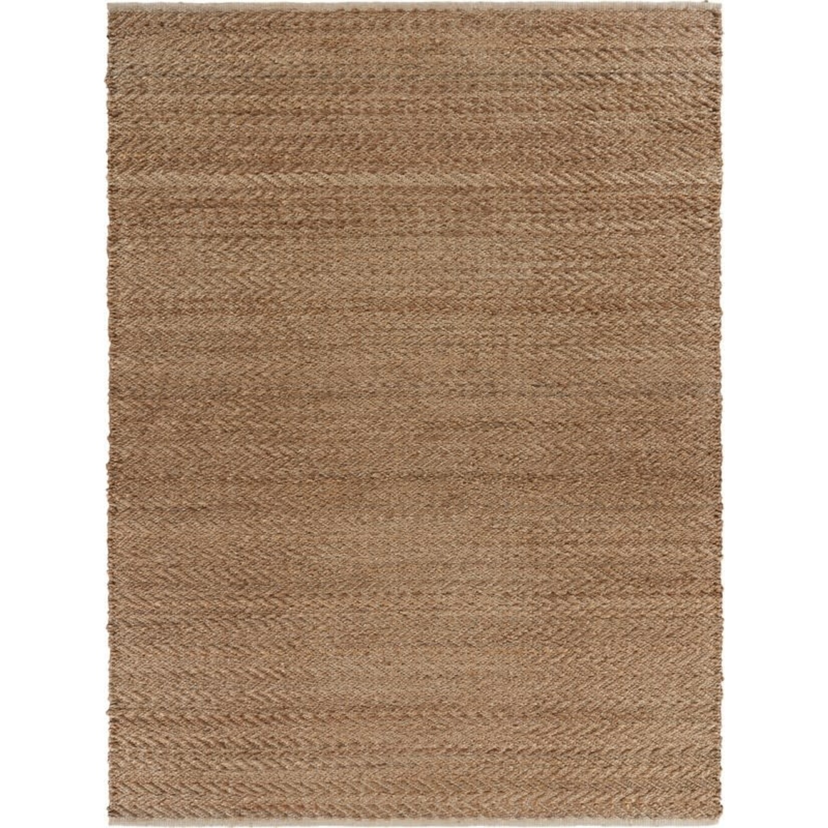 Outside The Box 5’ x 8’ Natural Fiber 100% Jute & Cotton Back Area Rug In Bright White - 03379