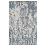 Outside The Box 7' 9" x 9'  9" Allure 100% Polyester  & Cotton Back Area Rug In Gray / Blue - 82464