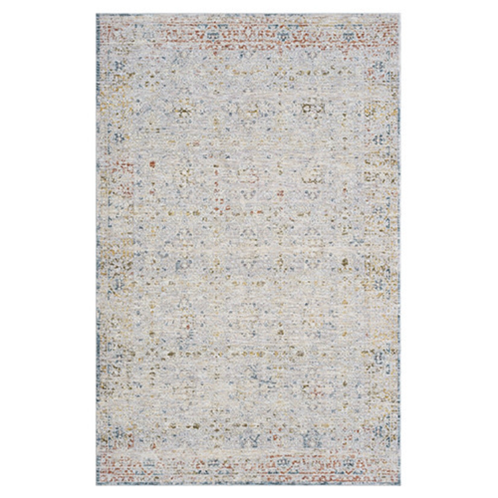Outside The Box 7' 9" x 9'  9" Allure 100% Polyester  & Cotton Back Area Rug In Gray / Multi - 82474