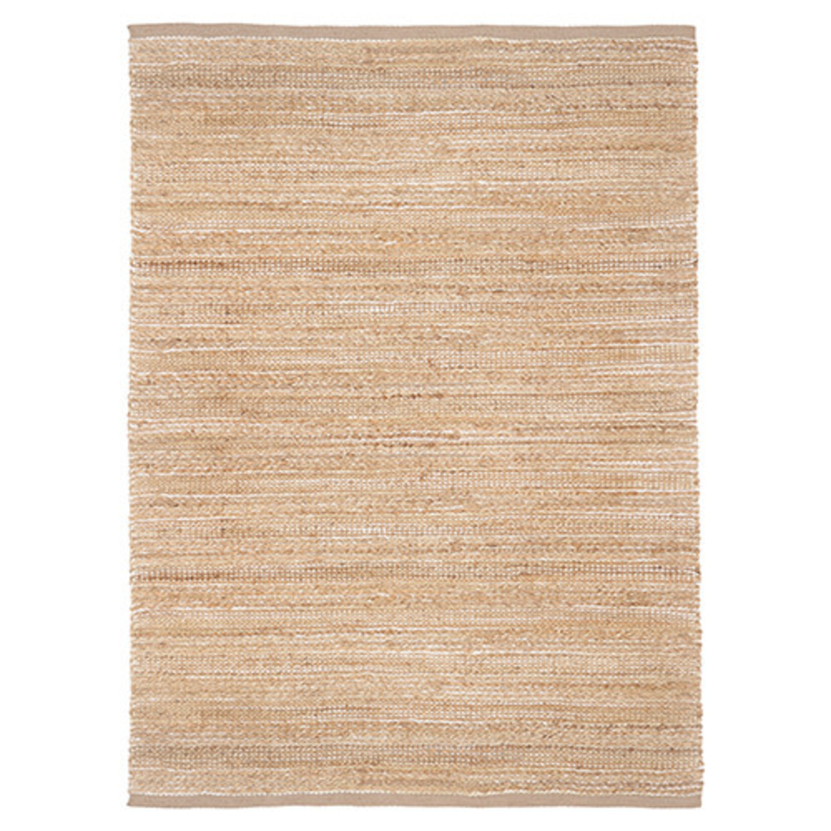 Outside The Box 9' x 12'  Natural Fiber Hand WovenJute / Rayon Blend Area Rug In Cream Ivory - 82400