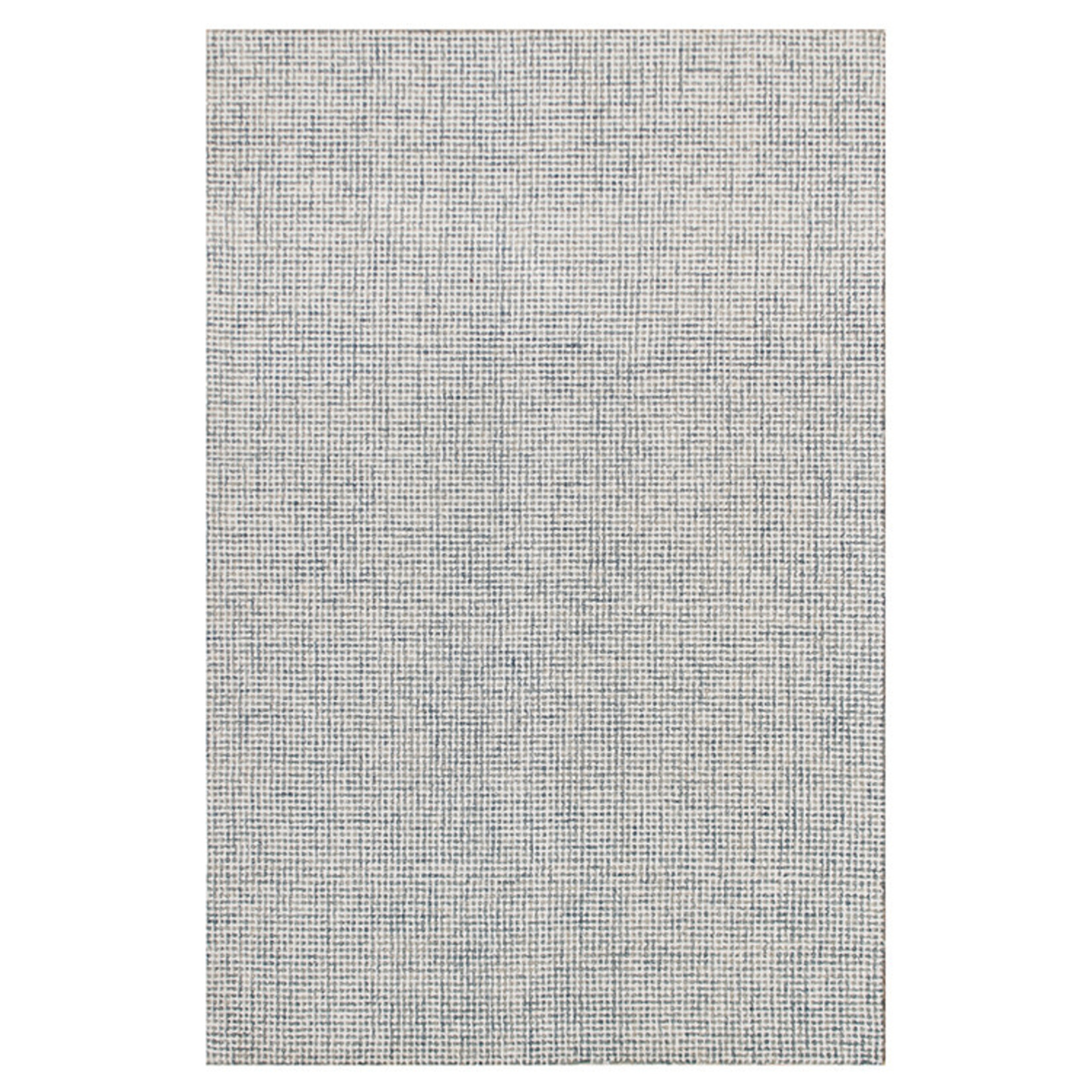 Outside The Box 9' x 12' Criss Cross Wool / Cotton Blend  Area Rug In Ivory / Stone Blue - 82202