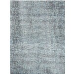Outside The Box 9' x 12' Criss Cross 100% Wool Area Rug In Navy / Ivory - 81295