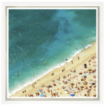 Outside The Box 50x43 Trowbridge Summer Beach 1 Art White Frame With Linen Slip