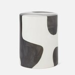 Outside The Box 14x19 Made Goods Rydal Black & White Abstract Ceramic Stool