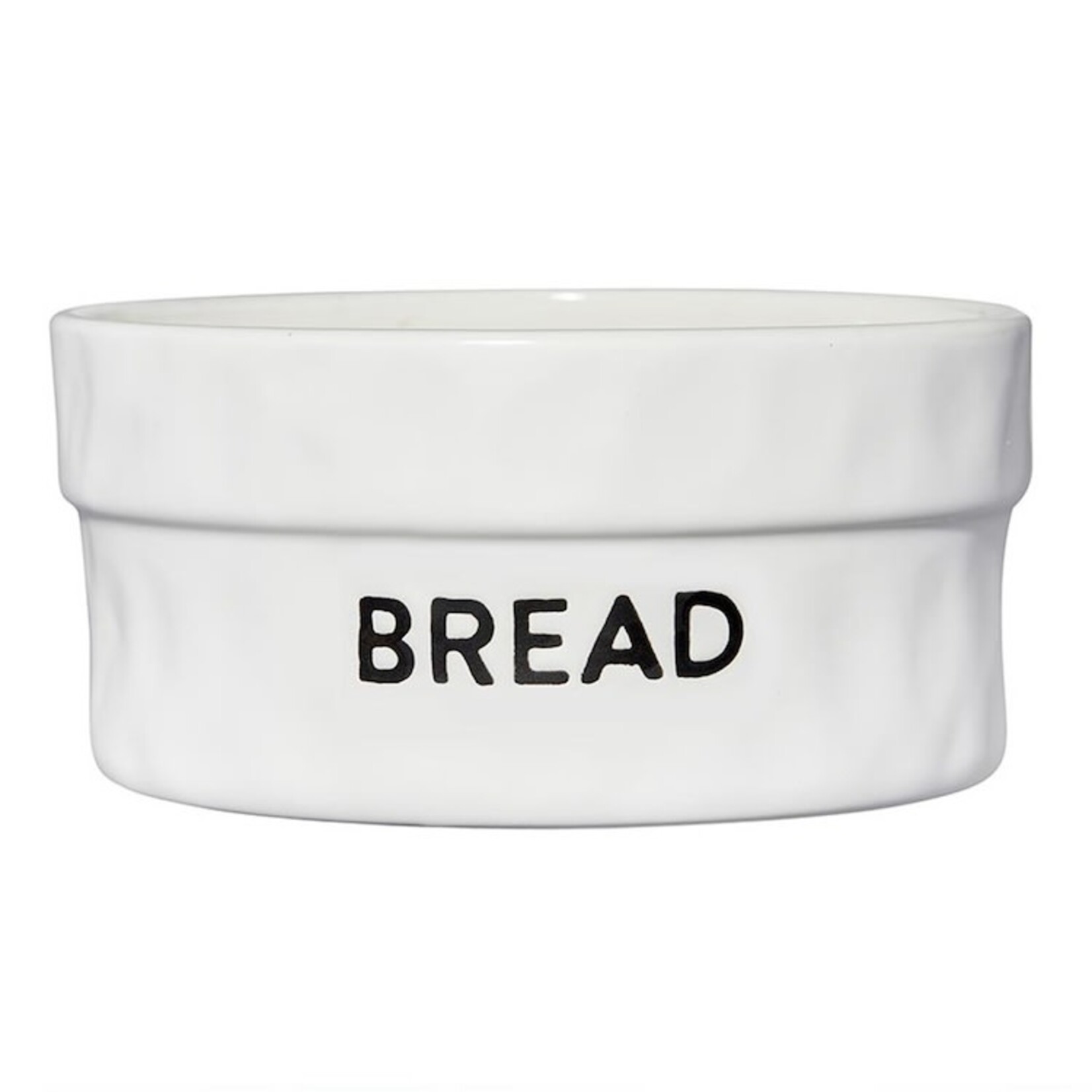Outside The Box 4"  "Bread" White Ceramic Bowl