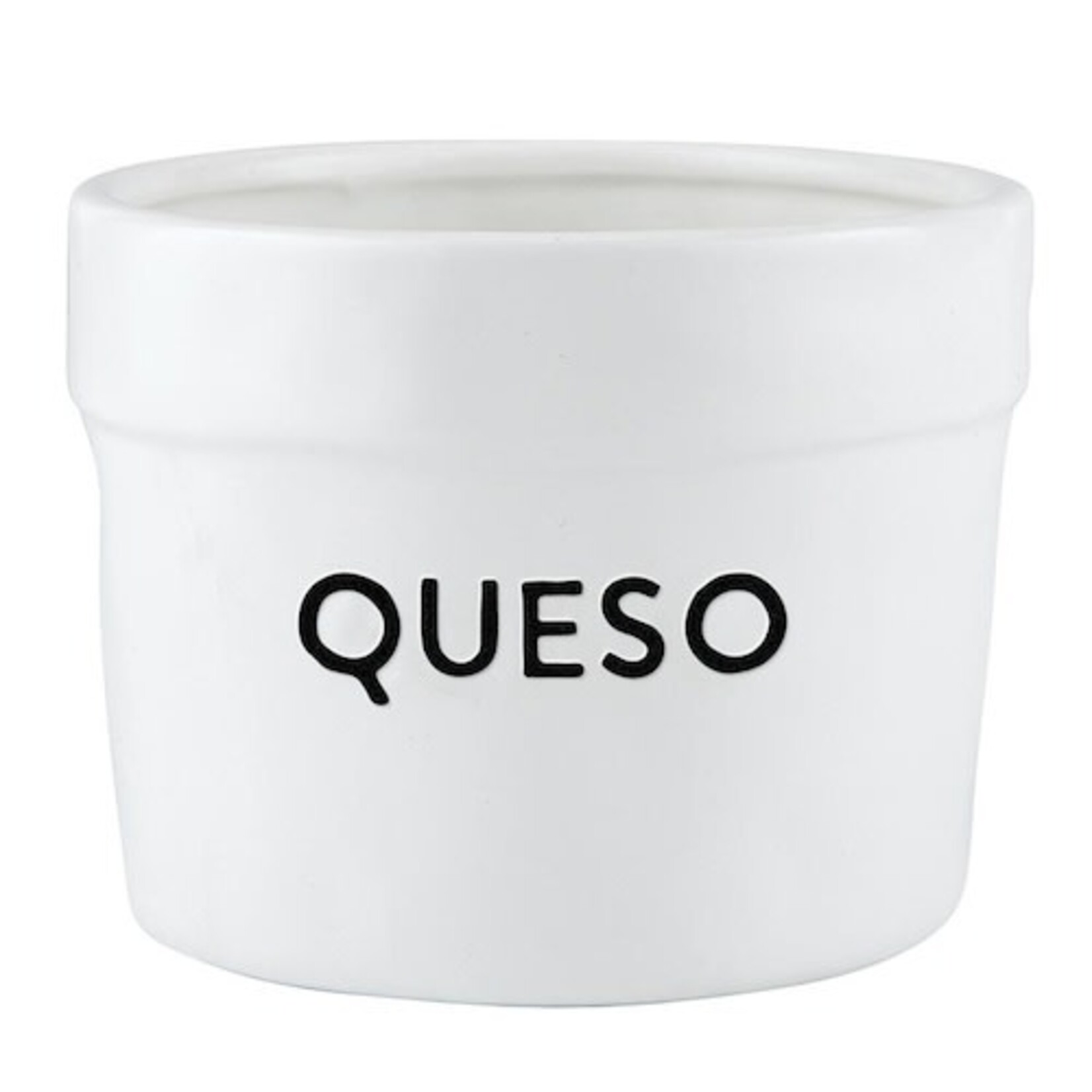 Outside The Box 5"  "Queso" White Ceramic Bowl
