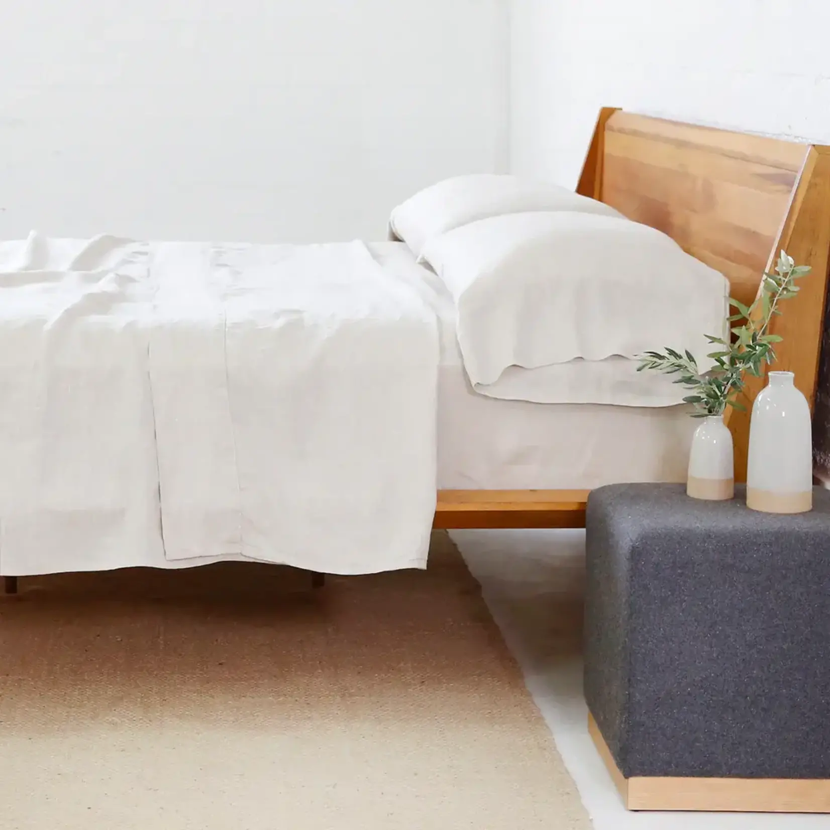 Outside The Box Flax 100% Linen  4 Piece Sheet Set -  King