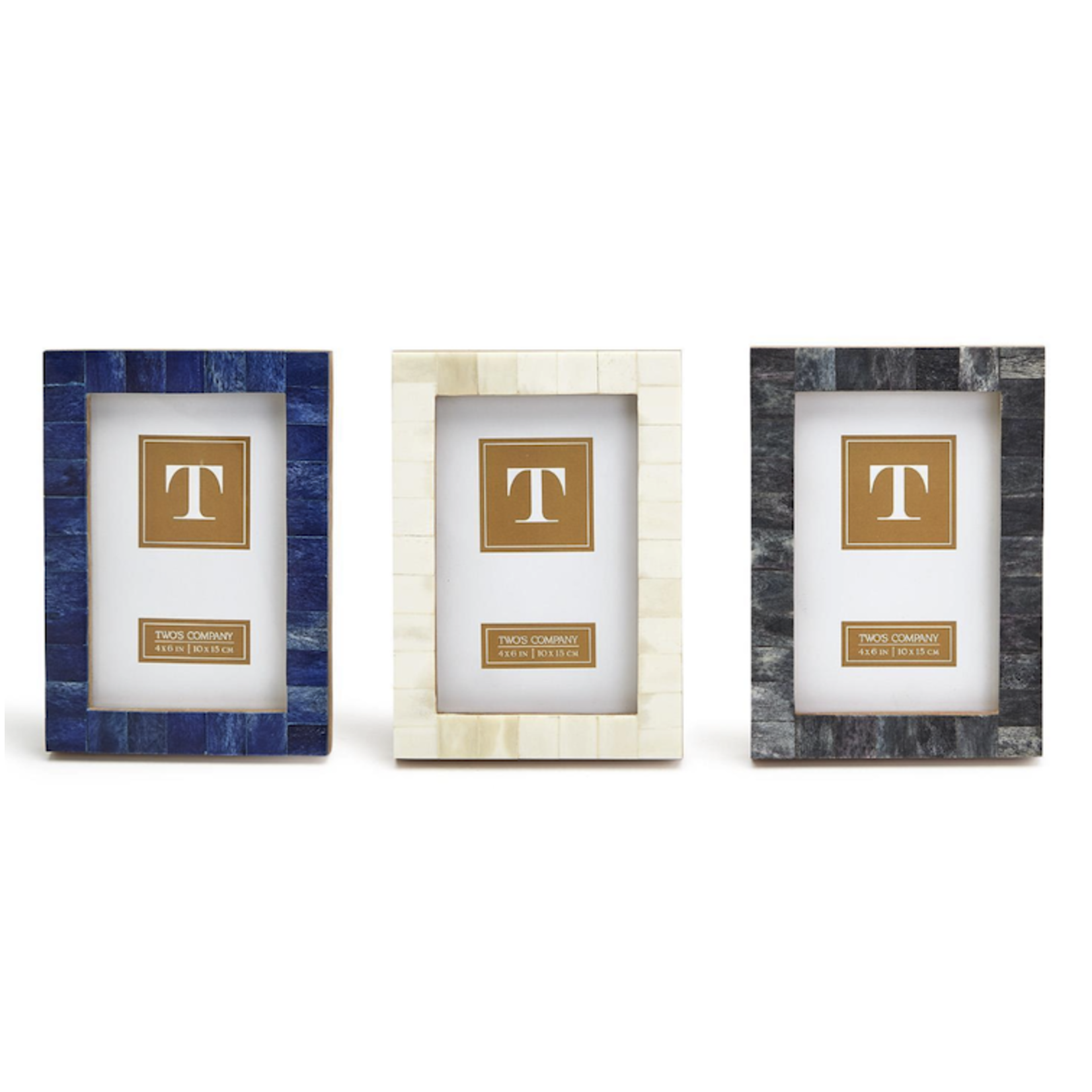 Outside The Box 4x6 Square Block Bone Inlay Photo Frame [ 3 Designs - SOLD SEPARATELY ]