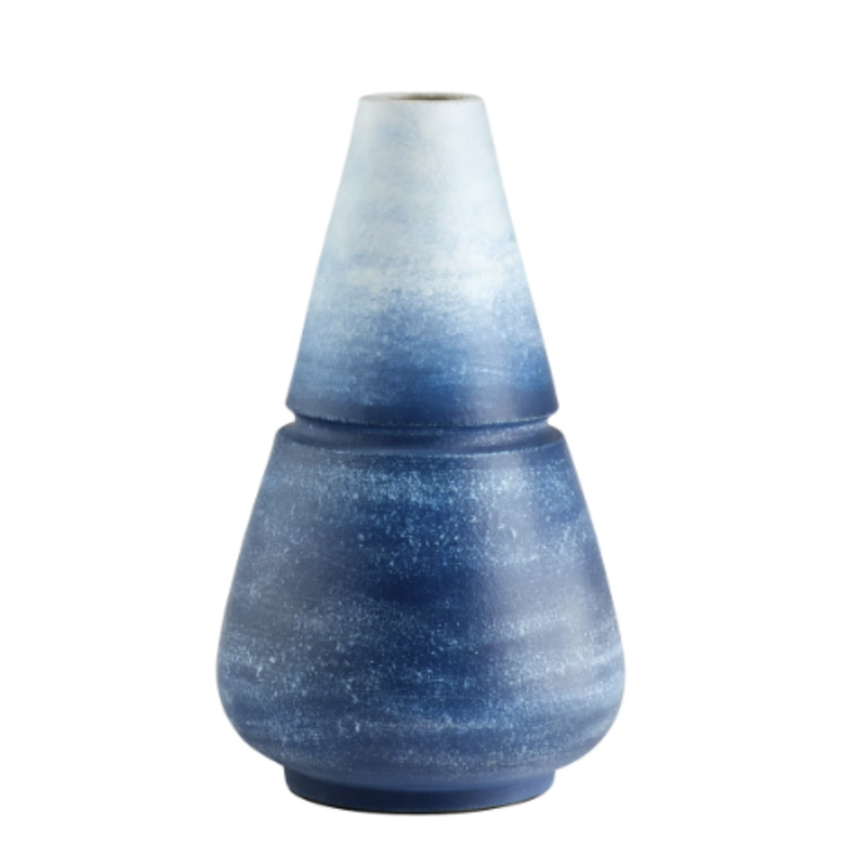Outside The Box 15" Amarna Blue Ombre Hand-Crafted Earthenware Vase