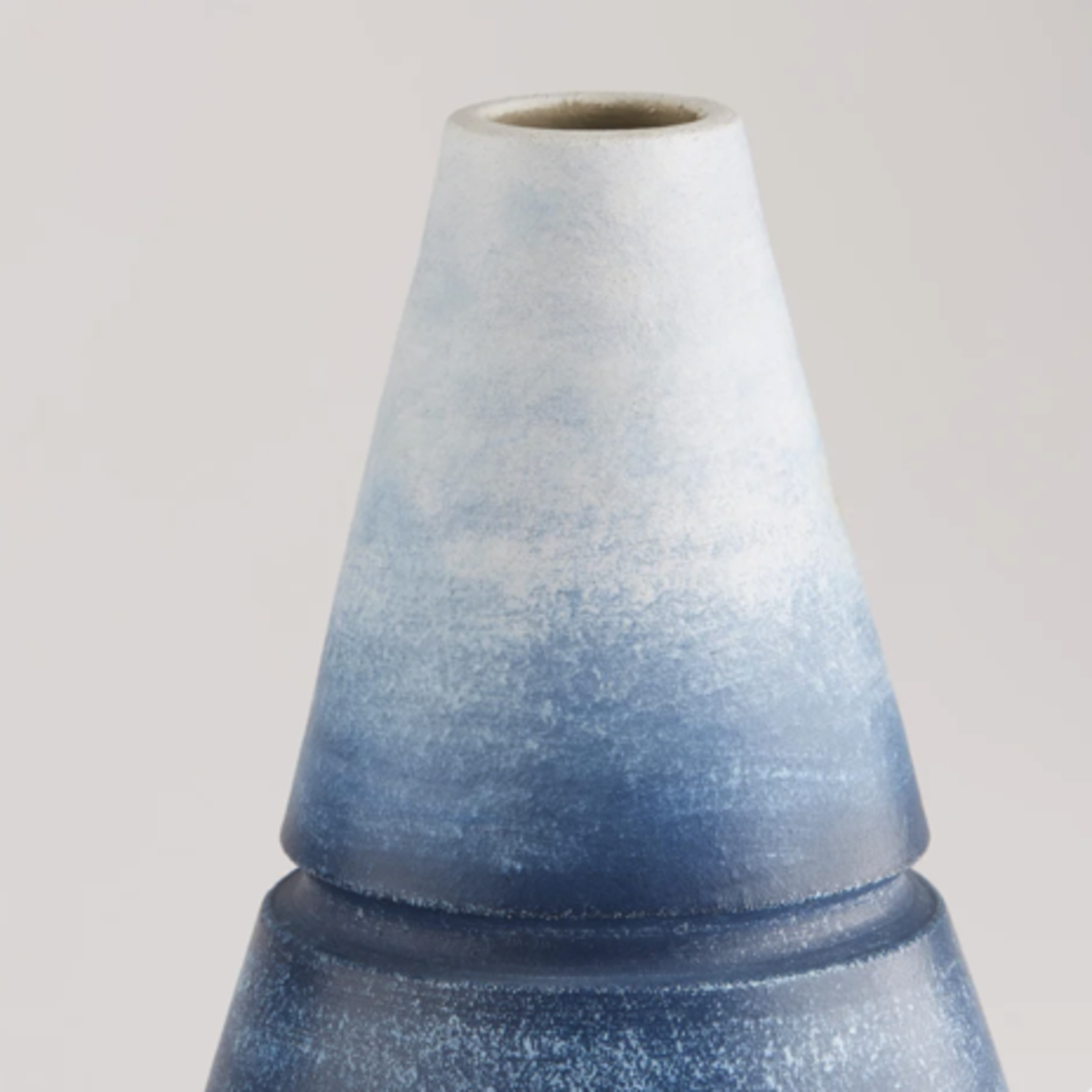 Outside The Box 15" Amarna Blue Ombre Hand-Crafted Earthenware Vase