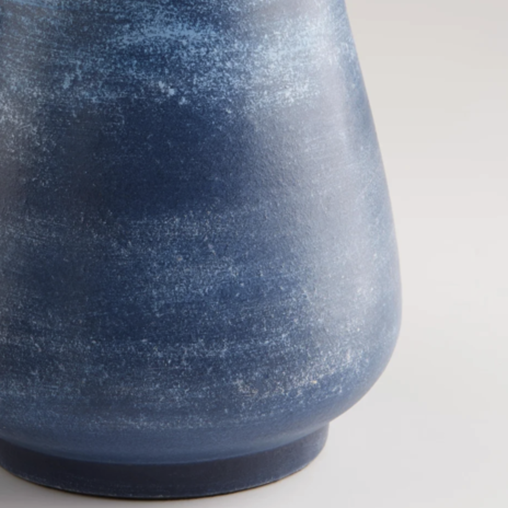 Outside The Box 15" Amarna Blue Ombre Hand-Crafted Earthenware Vase